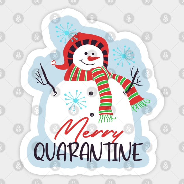 Merry Quarantine Sticker by MarinasingerDesigns